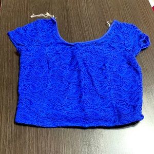 Blue crop top
